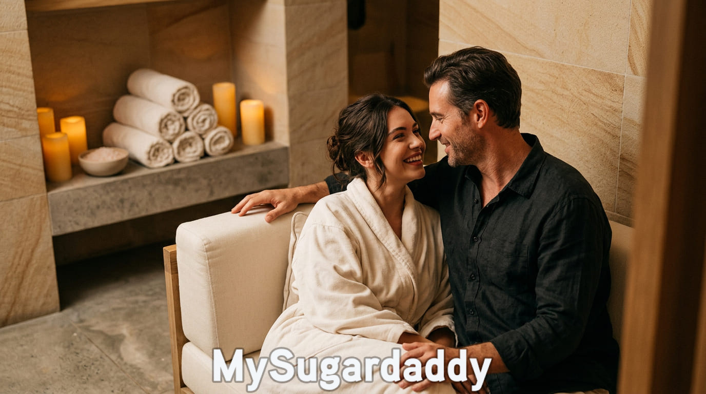 Pareja relajándose en un spa de lujo